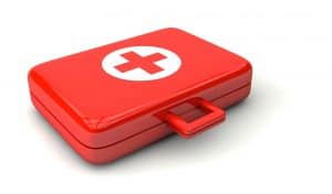 Der Notfallplan für das Unternehmen in einer roten Box.